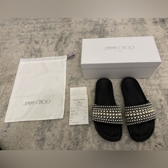 Jimmy choo pearl slides size 40 - Picture 1 of 5